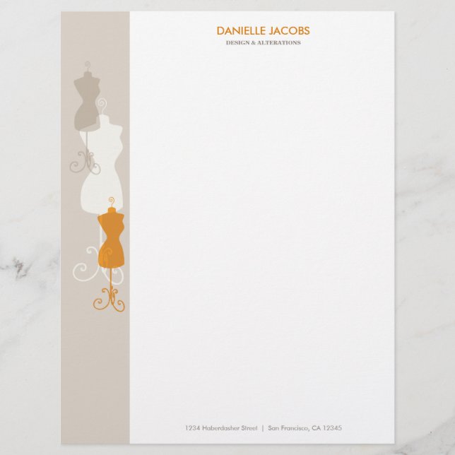 Dress Form Letterhead (Front)