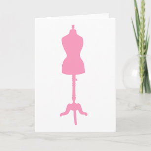 Dress Form Silhouette II - Pink Card