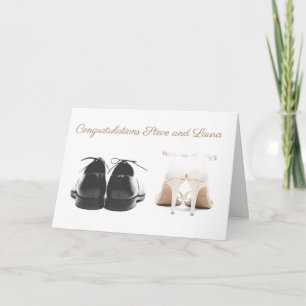 DRESS SHOES WEDDING CONGRATULATIONS CARD