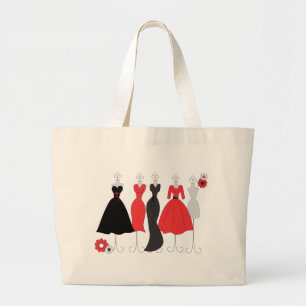 Dress Shop-Daisy Theme Large Tote Bag