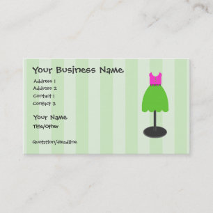 Dress Shop Green Business Cards