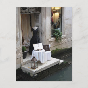 Dress Shop on Canal in Venice Postcard