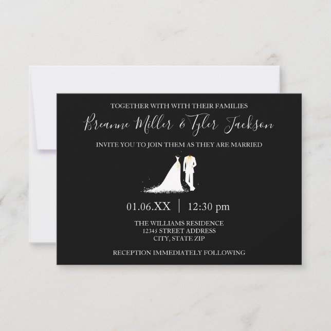 Dress & Tux - 3x5 Wedding Invitation (Front)