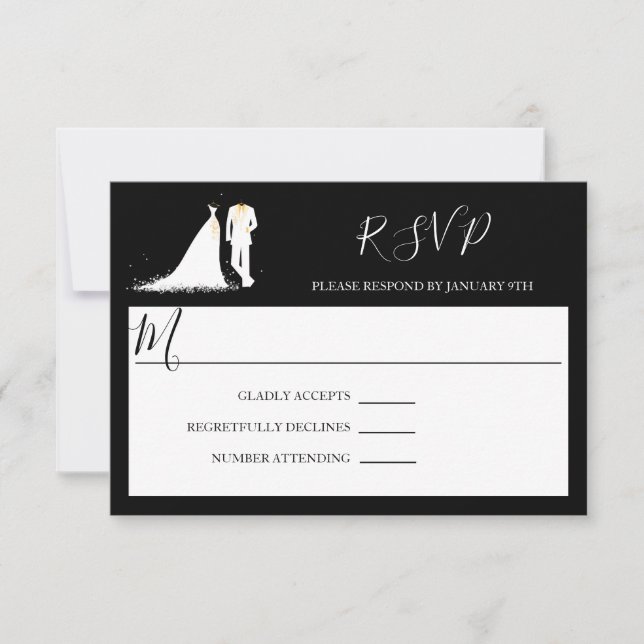 Dress & Tux - RSVP Invitation (Front)