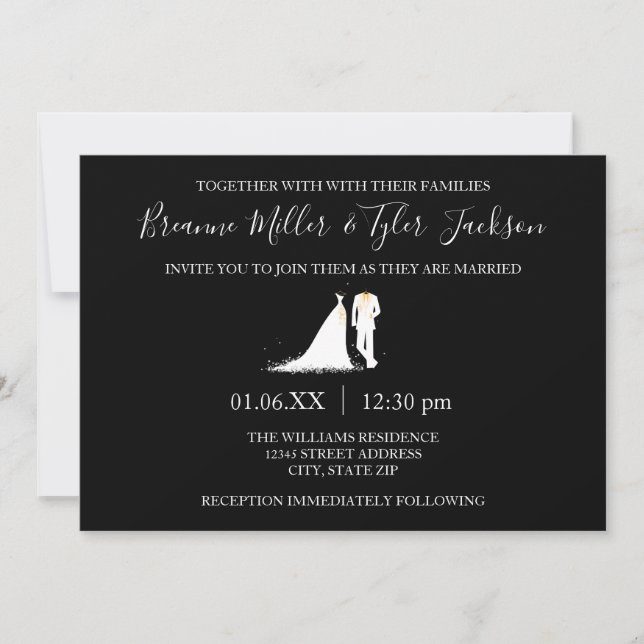 Dress & Tux - Wedding Invitation (Front)