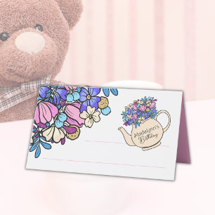 Dress Up Girls Birthday Tea Party Place Card