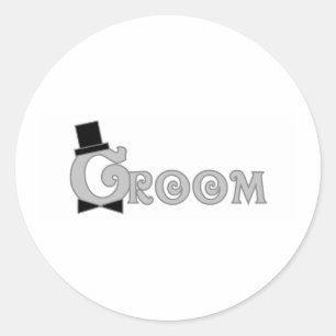 Dress Up Groom Classic Round Sticker