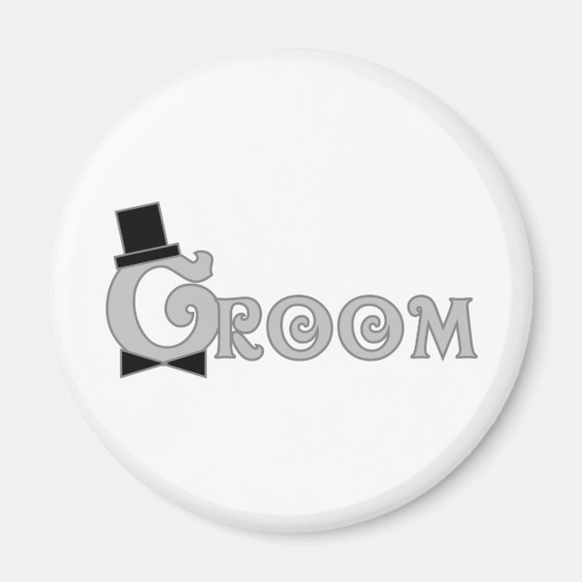 Dress Up Groom Magnet (Front)