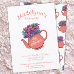 Dress Up Par-Tea Girls Birthday Tea Party Invitation<br><div class="desc">Celebrate your little one's birthday party with a dress up Par-Tea! With an elegant vintage inspired floral teapot design, this tea party invitation is perfect for a tea party celebration! Sure to impress your guests with its pretty, punny, and playful style, the card features an original, charming teapot illustration blooming...</div>