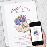 Dress Up Par-Tea Girls Birthday Tea Party Invitation<br><div class="desc">Celebrate your little one's birthday party with a dress up Par-Tea! With an elegant vintage inspired floral teapot design, this tea party invitation is perfect for a tea party celebration! Sure to impress your guests with its pretty, punny, and playful style, the card features an original, charming teapot illustration blooming...</div>
