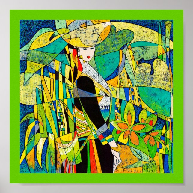 Dress Up Ping Hao oriental abstract painting art Poster (Front)