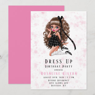 Dress Up Preteen Girl Birthday Party Invitation