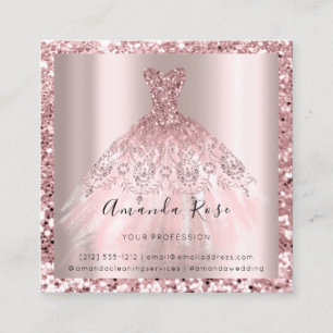 Dress Wedding Event Planner Rose Appointment Card