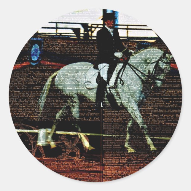 Dressage Art Classic Round Sticker (Front)