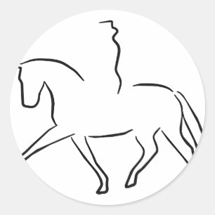 dressage classic round sticker
