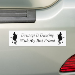 Dressage Dancing With My Best Friend Horse Bumper Sticker