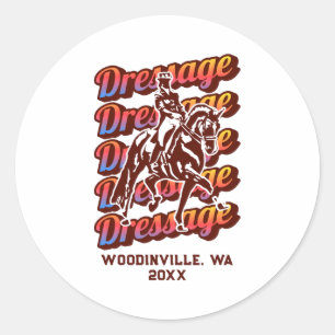 Dressage Event Or Location Date Name  Classic Round Sticker