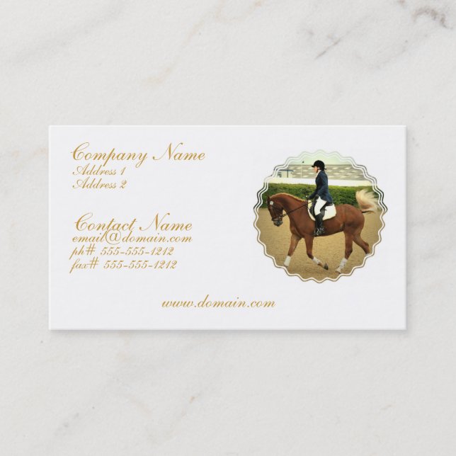 Dressage Extensions Business Card (Front)