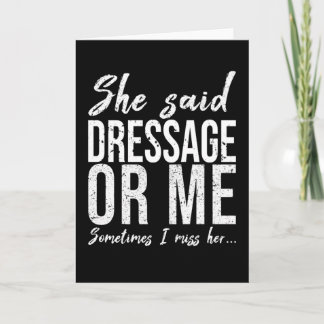 Dressage funny sports gift idea card