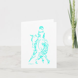 Dressage: Half Pass Card Aqua