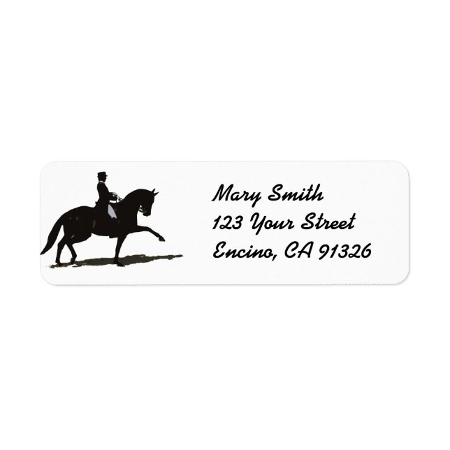Dressage Horse Address Label (Front)