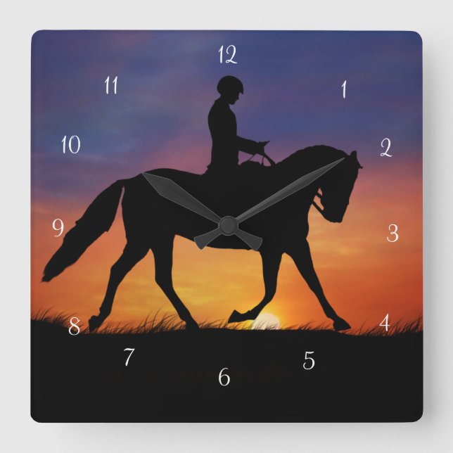 Dressage Horse and Rider Clock (Front)
