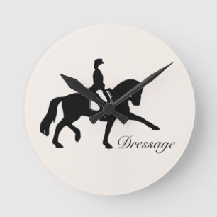 Dressage Horse and Rider Round Clock