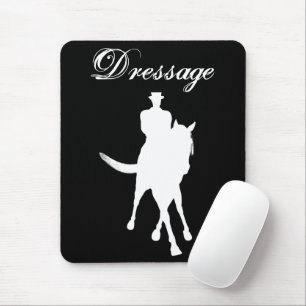 Dressage Horse And Rider Silhouette Mouse Mat