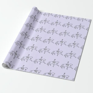 Dressage Horse and Rider Wrapping Paper