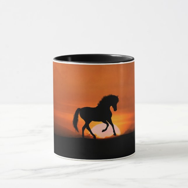 Dressage Horse and Sunrise Mug (Center)