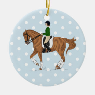 Dressage Horse Ceramic Tree Decoration