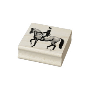 Dressage Horse Equestrian Art Stamp