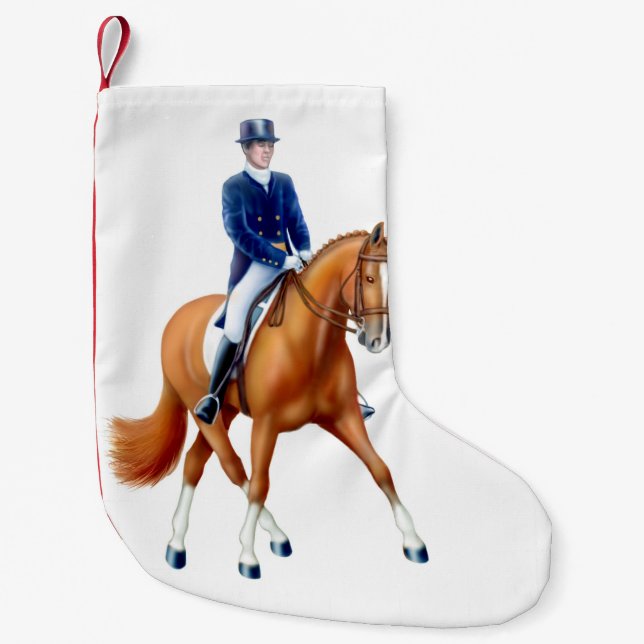 Dressage Horse Equestrian Christmas Stocking (Front)