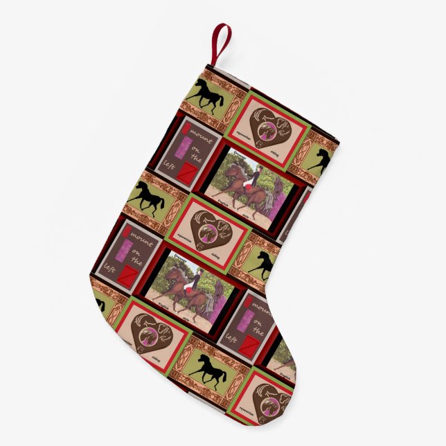 dressage horse equine sport Christmas stocking (Front (Hanging))