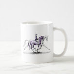 Dressage Horse in Trot Piaffe Coffee Mug<br><div class="desc">This montage artwork in a Dressage Horse theme was created by artist Kelli Swan. The drawing illustrates collected (piaffe) and extended trot movements. The original black and white pastel drawing has been hand-tinted with colour details to create this final look. The artwork is titled "Trot On". Kelli Swan specialises in...</div>