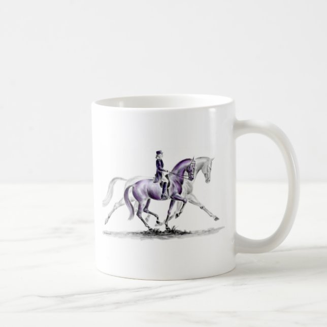 Dressage Horse in Trot Piaffe Coffee Mug (Right)