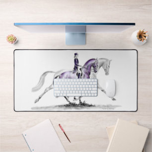 Dressage Horse in Trot Piaffe Desk Mat