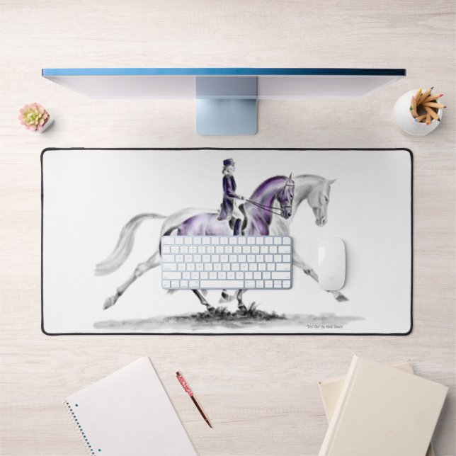 Dressage Horse in Trot Piaffe Desk Mat (Office 1)