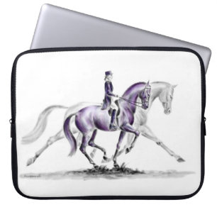 Dressage Horse in Trot Piaffe Laptop Sleeve