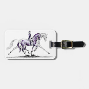 Dressage Horse in Trot Piaffe Luggage Tag