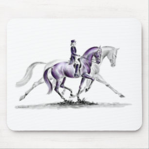 Dressage Horse in Trot Piaffe Mouse Mat