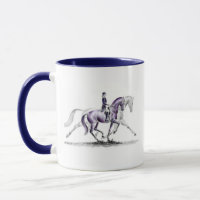 Dressage Horse in Trot Piaffe