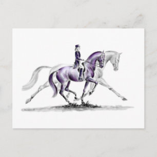 Dressage Horse in Trot Piaffe Postcard