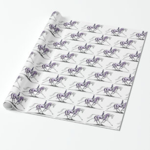 Dressage Horse in Trot Piaffe Wrapping Paper