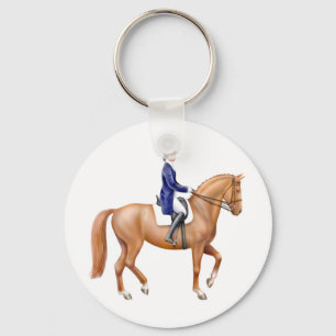 Dressage Horse Keychain