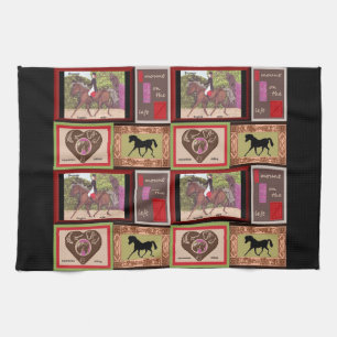Dressage Horse kitchen tea towel