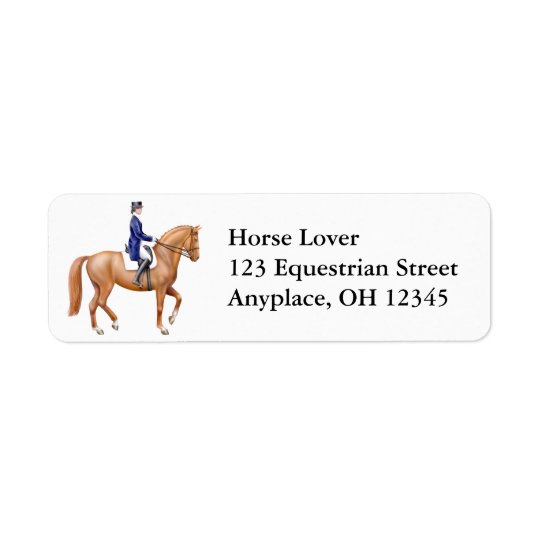 Dressage Horse Label Return Address Label