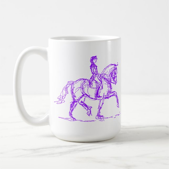 Dressage Horse Mug Purple (Left)