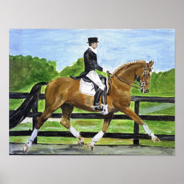 Dressage Horse Portrait II Poster (Front)