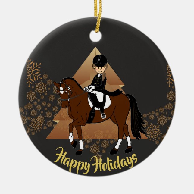 Dressage Horse Rider ADD PHOTO and Name Decoration (Front)